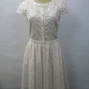 Alice + Olivia White Floral Lace Dress